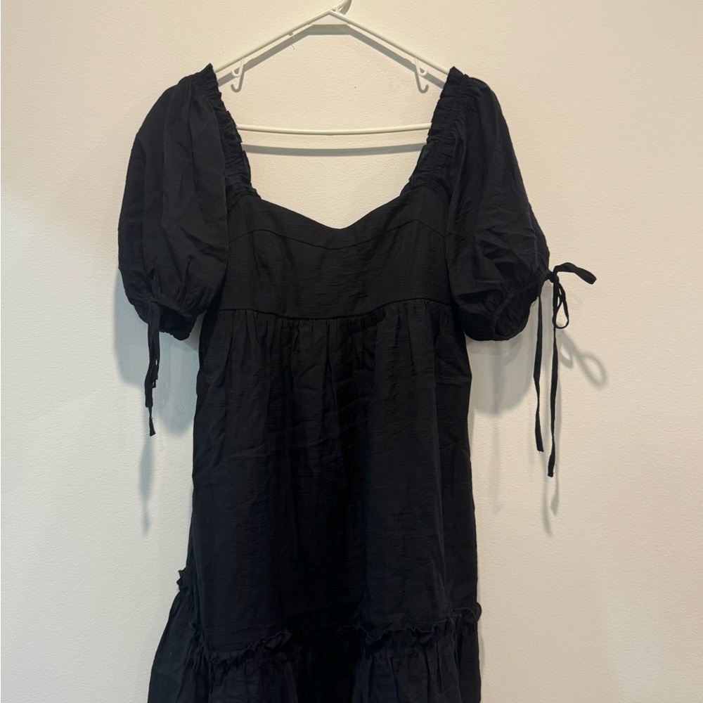 Black Puff Sleeve Dress